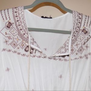 Beaded v-neck tunic